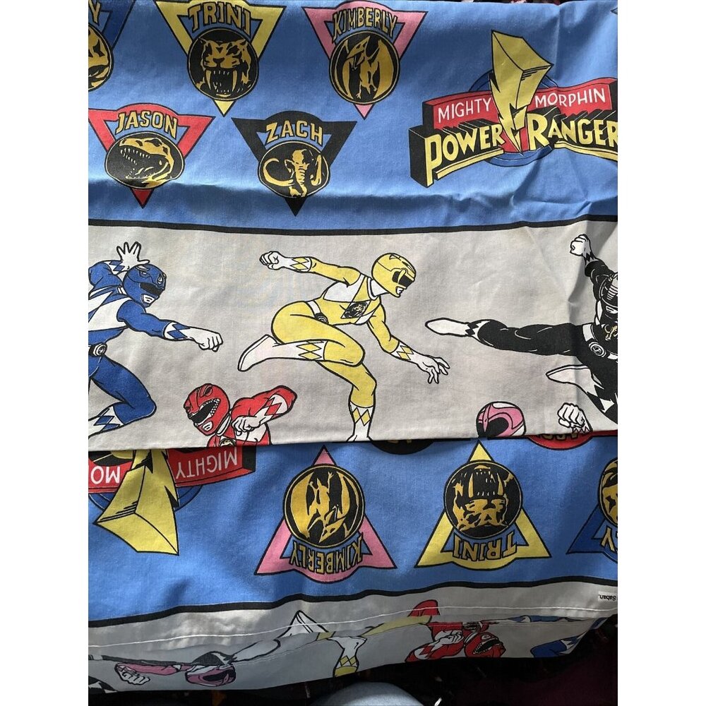 Vintage 1994 Saban Mighty Morphin Power Rangers Curtain Panels 40x 82 Lot of 2